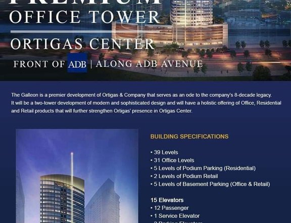 Galleon Office located at Ortigas, Pasig City /100k a month