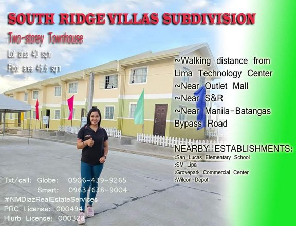 Two storey townhouse  South Ridge Villas Subdivision