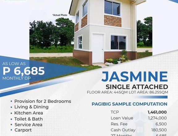 2 bedroom single attached house and lot for sale in tanauan bayangas