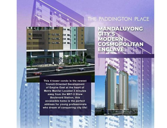 The Paddington Place pre selling condo in Mandaluyong near Megamall