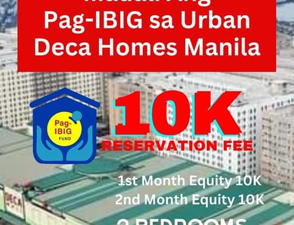 UDH 2br ready for occupancy for sale in manila approx 30sqm to 45sqm