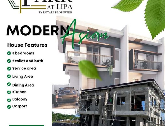 3-bedroom Complete -Finished Townhouse For Sale in Lipa Batangas