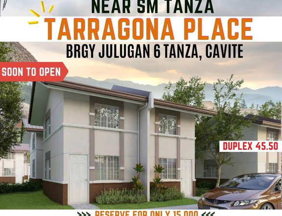 Duplex type,Bare type turnover at the back of Sm Tanza"with Garage