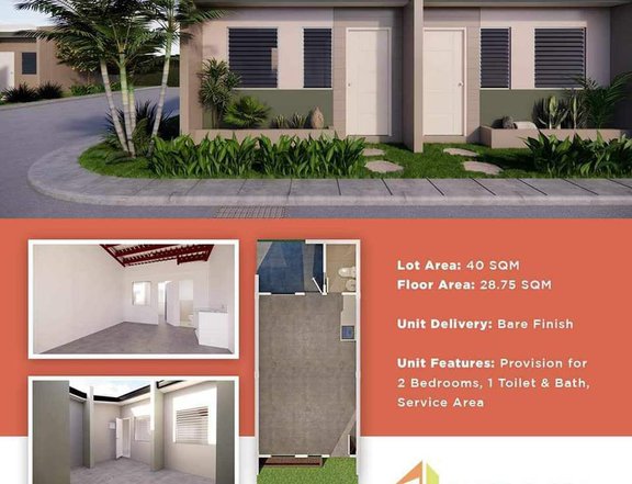 Provision of a 2-bedroom RowHouse For Sale in Trece Martires, Cavite