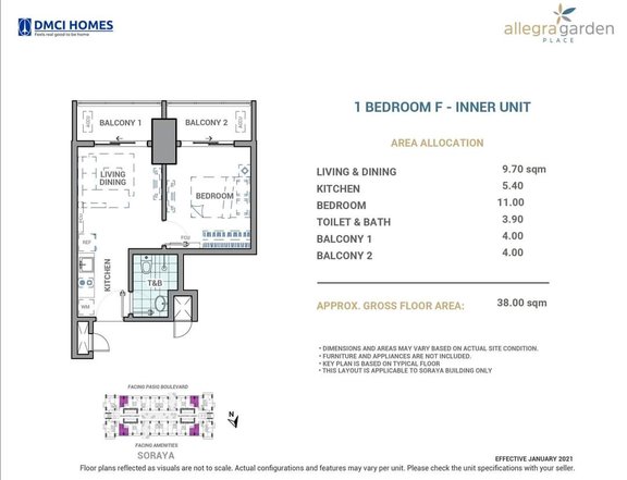 38.00 sqm 1 bedroom condo for sale in pasig metro manila