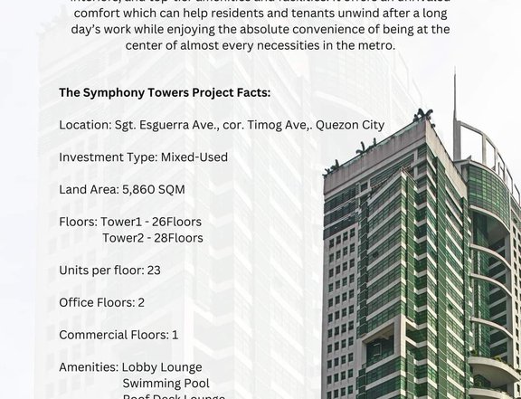 The Symphony Towers(near GMA-7 and ABS-CBN)