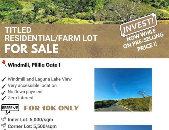 AFFORDABLE TITLED RESIDENTIAL LOT FOR SALE IN PILILIA RIZAL