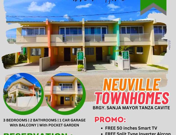 Complete Finished Townhomes For Sale in Tanza