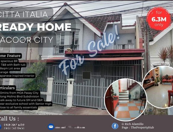 4BR Single Attached House and Lot in Citta Italia, Bacoor City