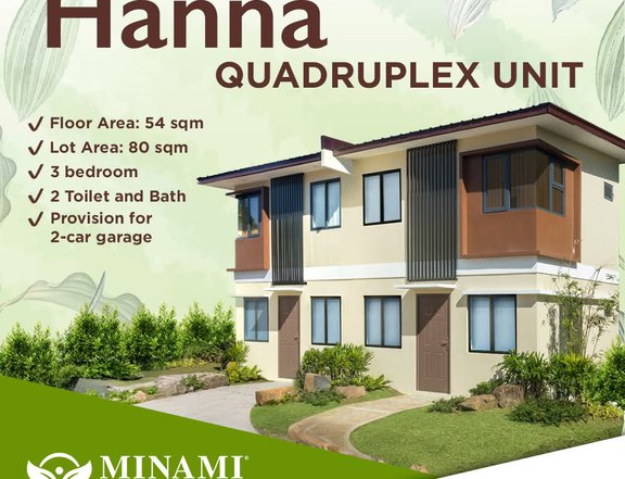 Hanna Unit Ready For Occupancy 3-bedrooms Quadruplex in General Trias Cavite