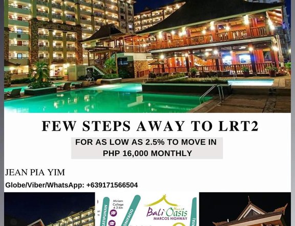 Rent to Own Condo near LRT2 Bali Oasis Ph2