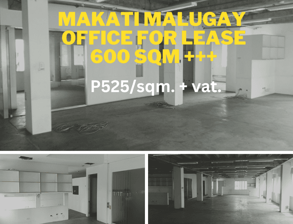 Makati Malugay 600 ++ Office Space For Lease