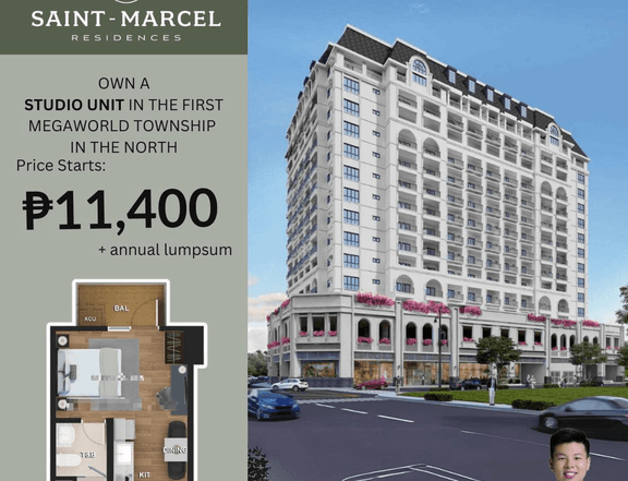 Saint-Marcel Residences (Turnover: 2029) Studio 24 sqm Condo in San Fernando Pampanga