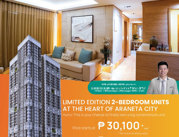 Laurent Park (Turnover: 2028)- 2 Bedroom with Balcony 64.5 sqm Araneta City infront Araneta Coliseum