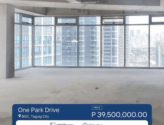 Office Space for Sale in One Park Drive, BGC, Taguig City