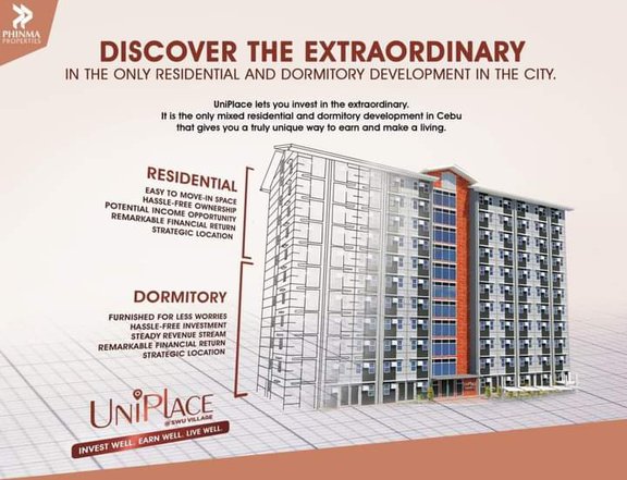 UniPlace is a condominium studio type with unique concept dormitel