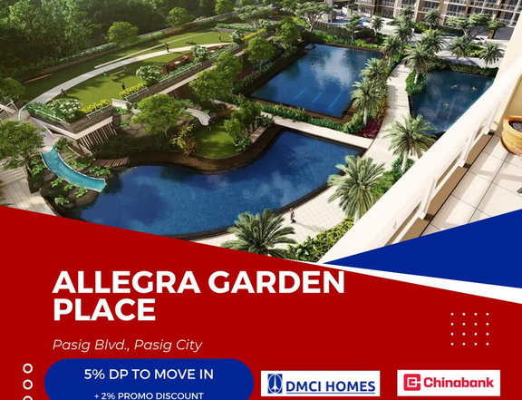 Allegra Garden Place Ready For Occupancy Condo For Sale in Pasig