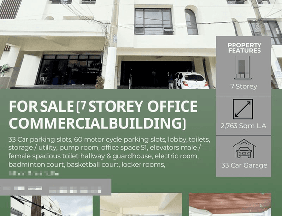 UNMATCHED INVESTMENT OPPORTUNITY: 7-STOREY COMMERCIAL BUILDING FOR SALE! in Quezon City