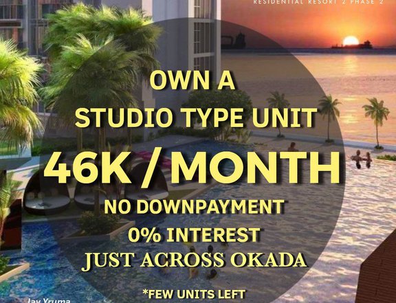 41.00 sqm Studio Condo For Sale in Entertainment City Bayshore 2
