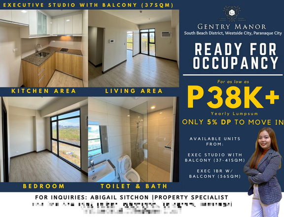 READY FOR OCCUPANCY 1 BEDROOM CONDO IN PARANAQUE CITY