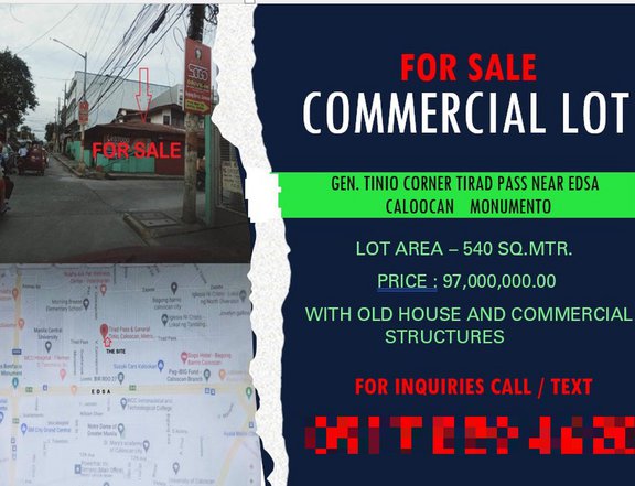 Commercial/residential lot for sale in Caloocan near EDSA