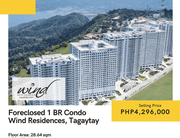 28.64 sqm 1-BR For Sale at Wind Residences in Tagaytay Unit 1815