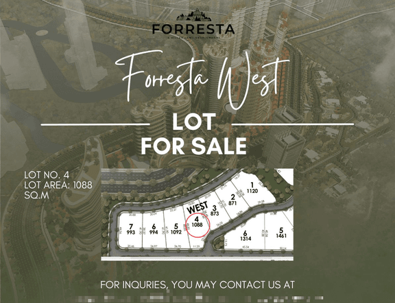 Forresta West - 1088 SQ.M Luxury Lot for Sales in Vista Alabang