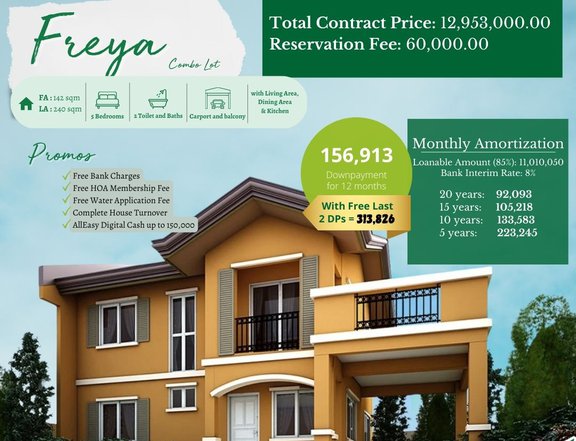 FREYA MODEL CAMELLA - HOUSE AND LOT FOR SALE (SORSOGON)