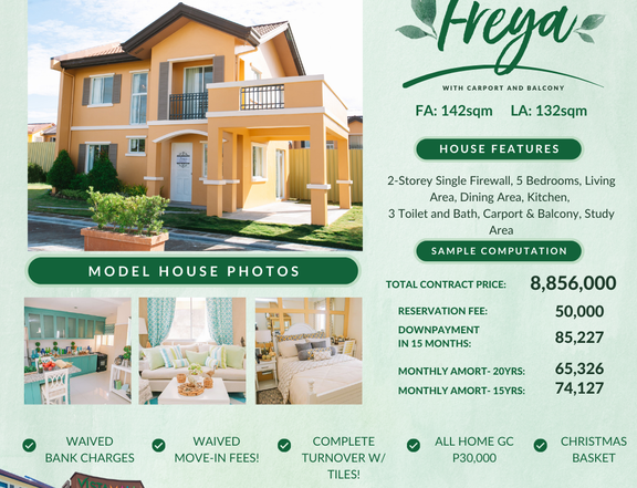 Pre-selling in Cavite | 5 BR Single Attached | Grande Series Freya
