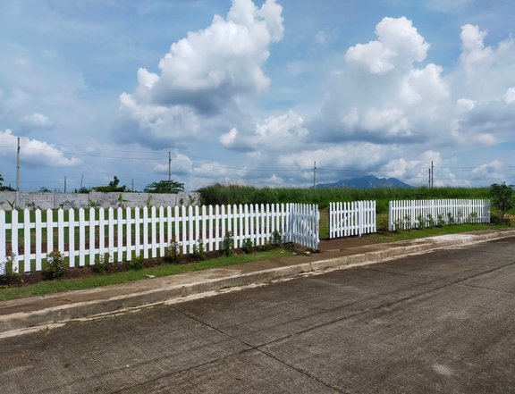 Developed Farm lot opposite Clubhouse w/ plants, trees & picket fence