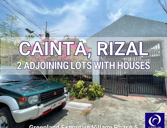 2 Adjoining Lots with Bungalow & 2sty Prefab House For Sale in Cainta