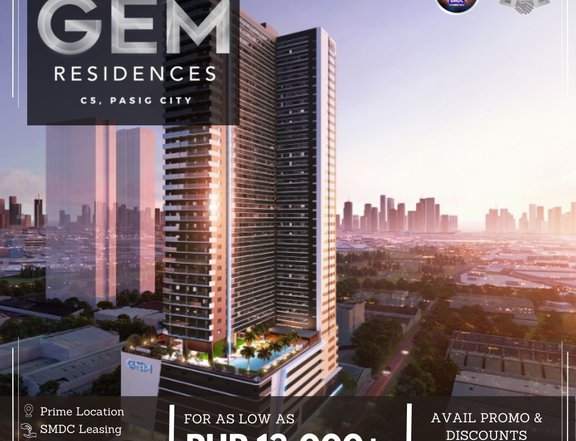 (Rent-to-own) 1 bedroom Condo For Sale in Pasig (Gem Residences)