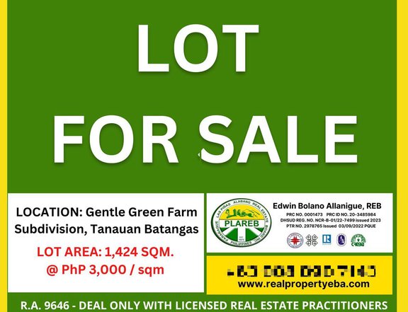 Farm/residential lot in Gentle Green Farm Subdivision