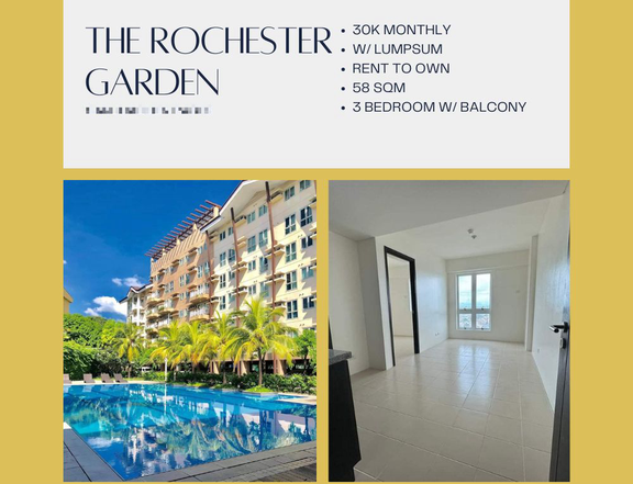 58.00 sqm 3-bedroom Residential Condo For Sale in Pasig Near Airport and BGC