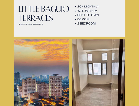 Little Baguio Terraces Rent To Own Near Lrt 2, Magnolia