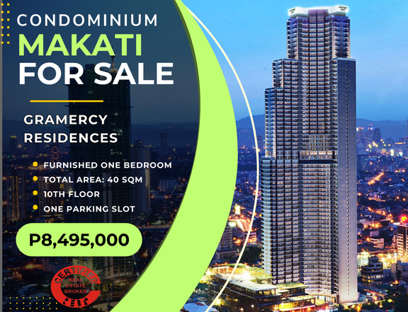 Elegant One Bedroom Condo For Sale in Gramercy Residences Bel-Air Makati With One Parking Slot