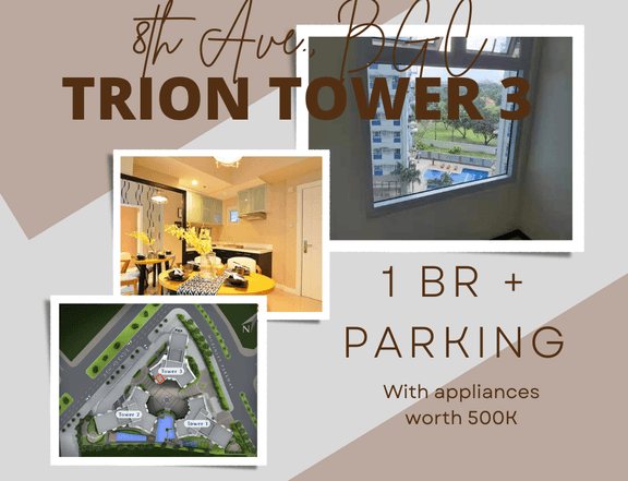 TRION TOWER 3 | 8TH AVENUE, BGC | 1BR WITH PARKING