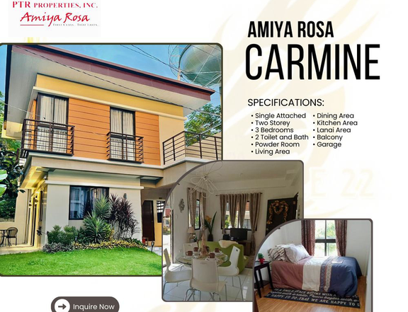 3-bedroom Single Attached House For Sale in Lipa Batangas
