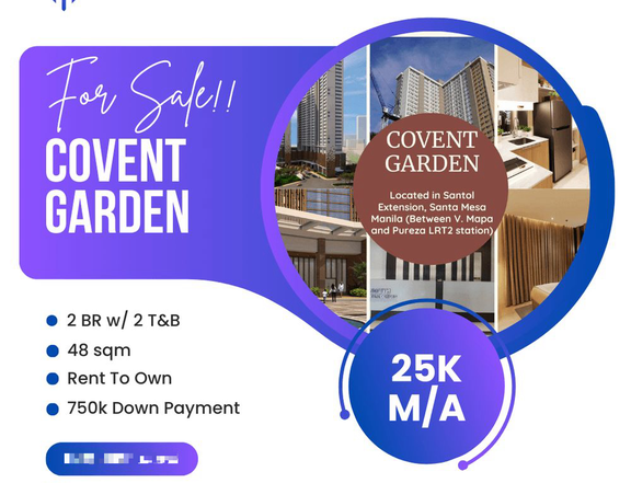 For Sale 48.00 sqm 2 BR Condo For Sale in San Juan Rent to Own