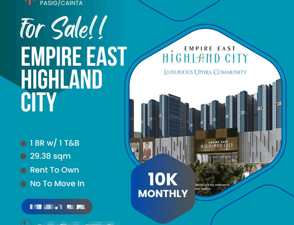 29.38 sqm 1 BR Condo For Sale in Felix Ave Pasig Cainta No Down Payment Rent To Own