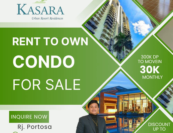 Rent to own condo in Pasig at Kasara studio,1br,2br,3br 30k monthly 300k dp movein
