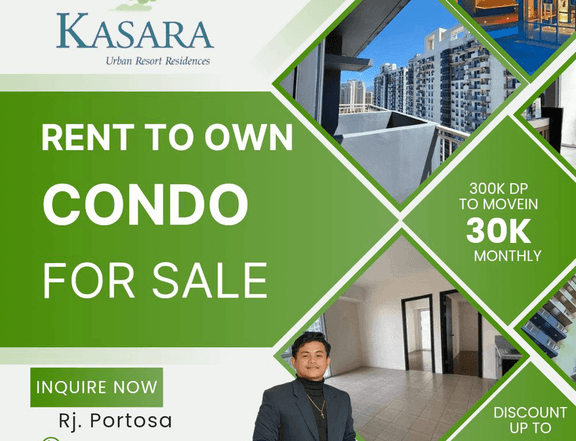 Condo for sale in Pasig near Rockwell, Eastwood, Bgc at Kasara 300k dp lipat agad 30k monthly