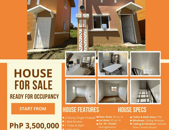 New House & Lot for Pasalo or Full Amount;