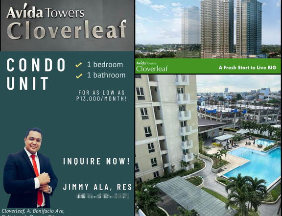1 Bedroom Residential Condo For Sale at Avida Cloverleaf | Quezon City