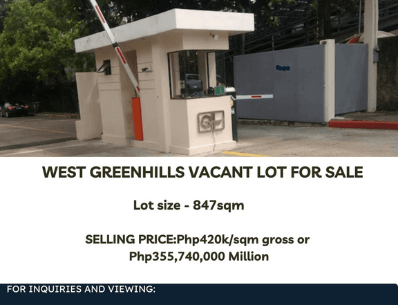 West Greenhills Vacant Lot for Sale