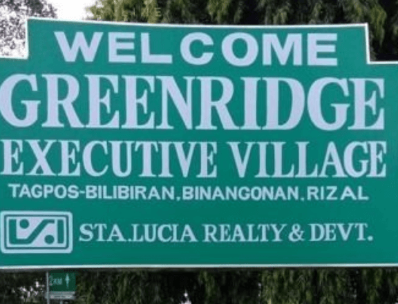 Lot Only For Sale in Greenridge Executive Village Binangonan, Rizal