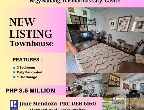 Fully Renovated 2 Bedrooms Townhouse For Sale in Dasmarinas Cavite