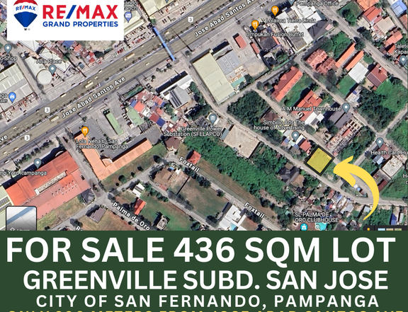 436 Sqm Lot For Sale 200 Meters From JASA San Fernando Pampanga