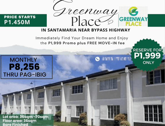 Rent to own House and lot thru Pag-ibig loan in Bulacan