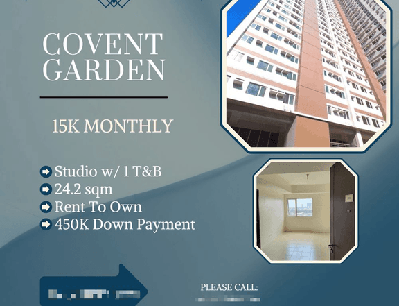 Coveny Garden Rent To Own Studio Condo 450K to Move In